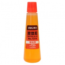 得力 7314 液体胶水 120ml/支 黄色（12支一盒装）