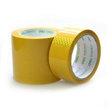 得力 30357 米黄封箱胶带 60MM*40Y 米黄色 （6卷起售）
