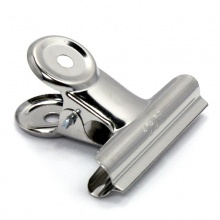 得力(deli) 圆形夹 不锈钢票夹 小夹子 票据夹 9526 19mm(10个装）