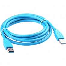 山泽（SAMZHE） USB3.0数据线 公对公AM/AM 笔记本散热器连接线 双头移动硬盘盒数据线 1米 UK-910