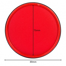 得力(deli)φ89mm金属圆盖财务快干印台印泥 办公用品 红色9859