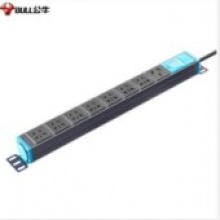 公牛GNE-108D 8位带开关指示灯PDU机柜插座 黑色 