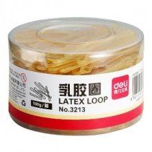 得力 3213 黄色 橡皮筋/乳胶圈/猴皮筋 盒装