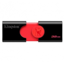 金士顿（Kingston)32G DT106 U盘 USB3.1 优盘 大容量U盘 红黑款精英版