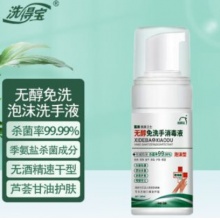 洗得宝 免洗手消毒液无醇泡沫型 便携装100ml