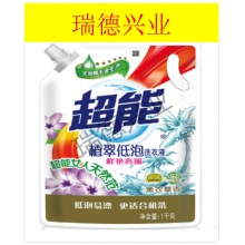 超能 植萃低泡洗衣液鲜艳亮丽1kg*8袋.wy