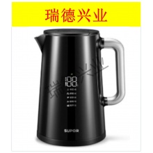 苏泊尔 SW-17S62A 电水壶 全钢无缝 防烫 1.7L 黑色.wy